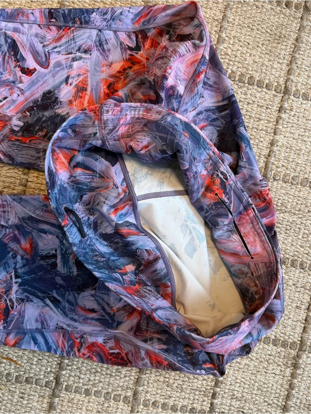 lululemon athletica Women's Abstract Print Leggings in Navy, Purple, Red